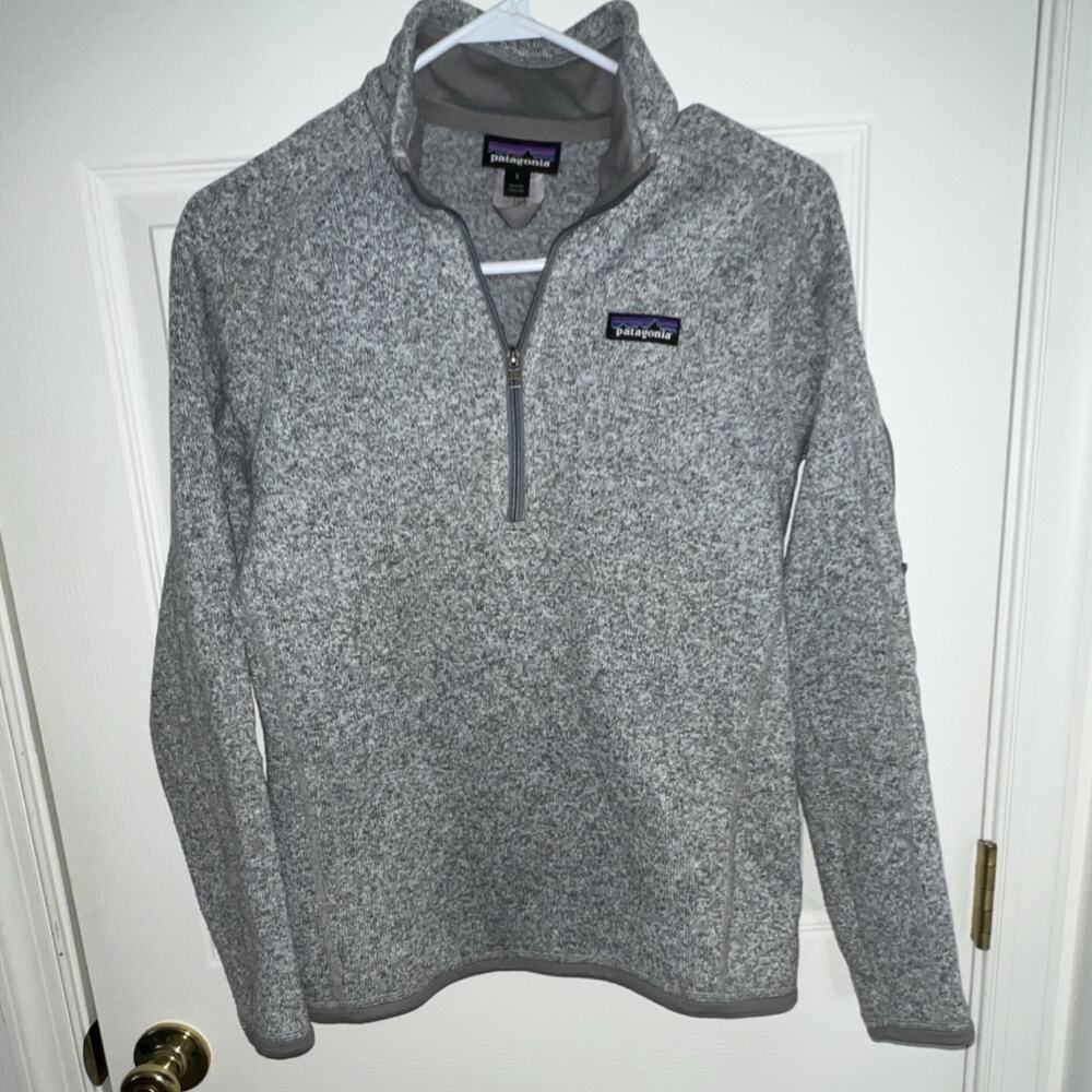 Patagonia Better Sweater 1/4 Zip Women's Medium Birch‎ White Fleece Pullover